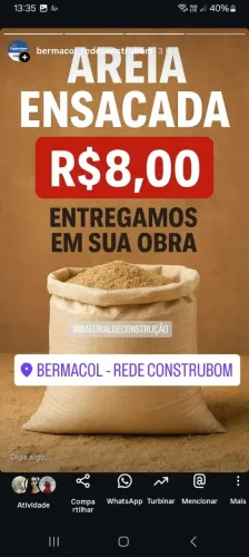 Areia ensacada Saco (1Lata18L)