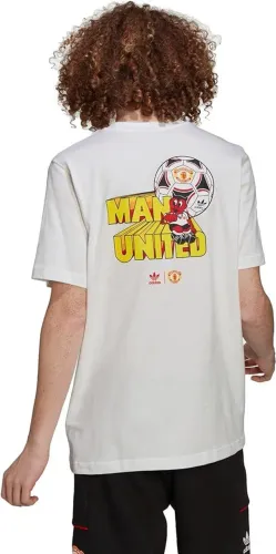  Camiseta Retrô Adidas Manchester United branca