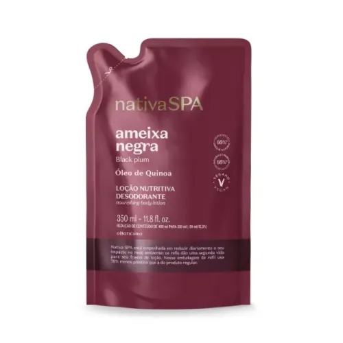 Refil Loção Nutritiva Desodorante Corporal Nativa SPA Ameixa Negra 200ml