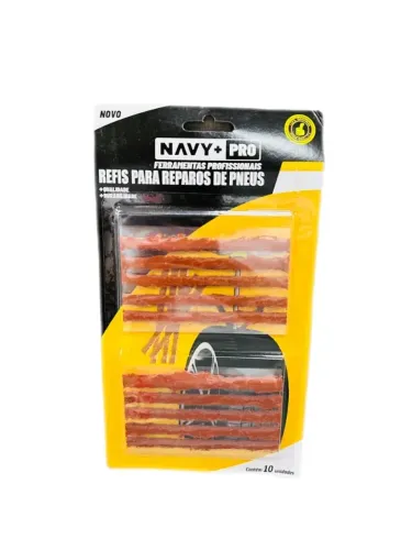 Refil Para Reparo de Pneus Navy+ Pro Macarrão Vedação Para Pneus Sem Câmara Carro Moto Bik