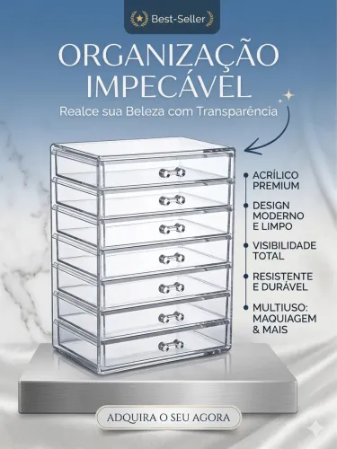 Caixa organizadora acrílica 