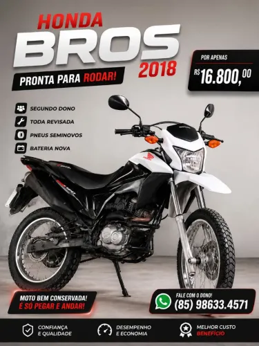 Bros 160, 2018 - Muito Conservada! (85) 98633.4571