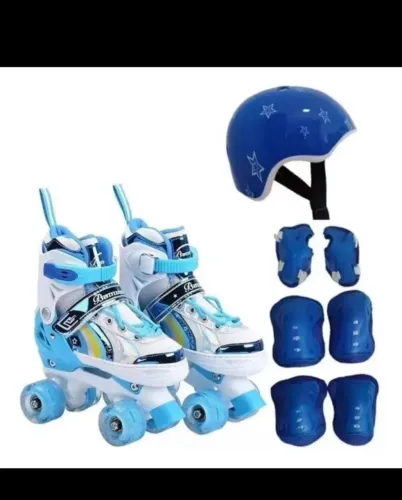 KIT PATINS COM LUZES + ACESSÓRIOS COMPLETO.