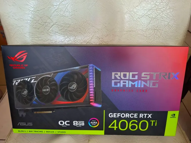 RTX 4060 TI ASUS ROG STRIX TENHO NOTA FISCAL E GARANTIA DELA, NOVISSIMA NA CAIXA