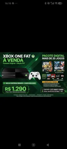 Xbox one FAT usando 