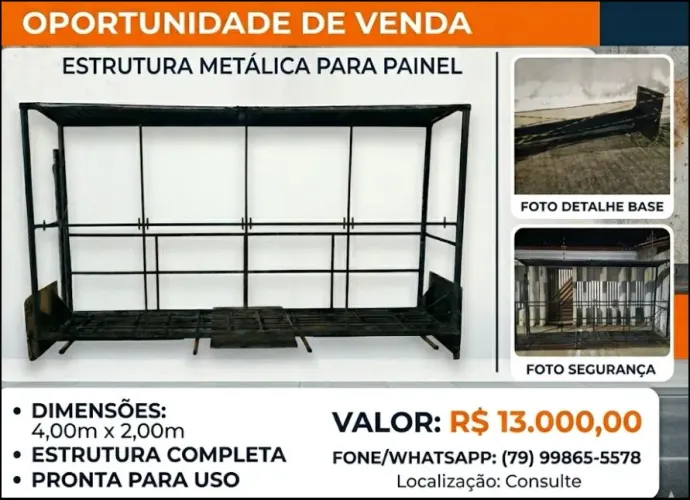 Estrutura de painel de LED 