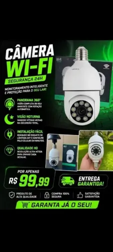 Camera de segurança 1080p com visão noturna e audio duplo