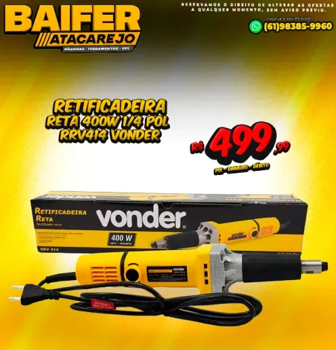 Retificadeira Reta 400w 1/4 Pol RRV414 Vonder