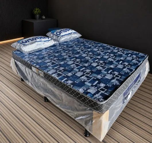 Cama casal box e colchão