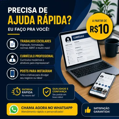 Precisa de Currículo ou Trabalho? Faço Barato e Rápido