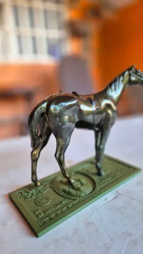 Cavalo decoração bronze metal