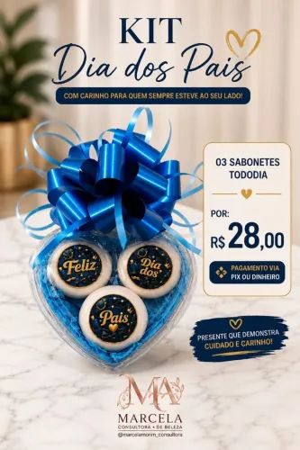 Trio de Sabonetes - Feliz Dia dos Pais