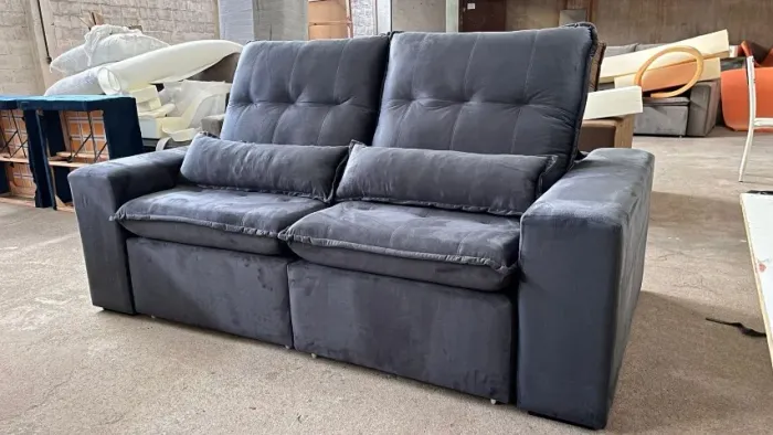 Sofa Luciano retratil e reclinavel com 2m de largura 