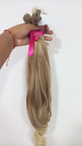 Cabelo Orgânico Liro Loiro Mesclado / Ombré - Macio e Desembaraça Fácil