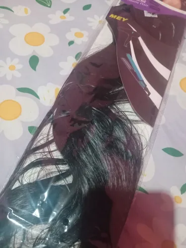 Cabelo bio fibra tic tac preto liso .