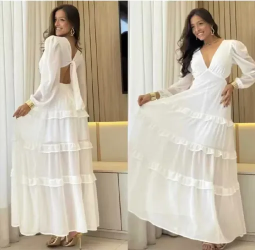 Vestido branco noiva civil