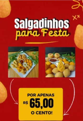 Salgados para festa 65,00