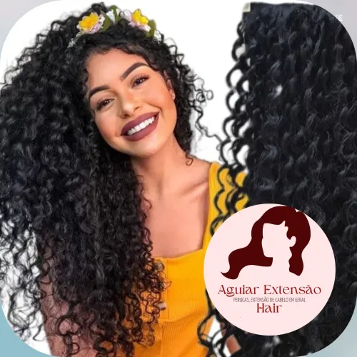 Aplique tic-tac mega hair cachos