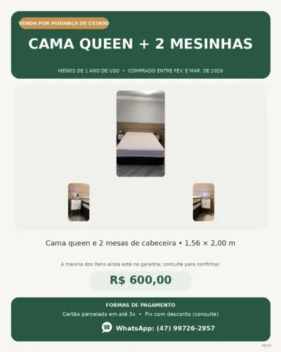 Cama Queen 1,56x2.00