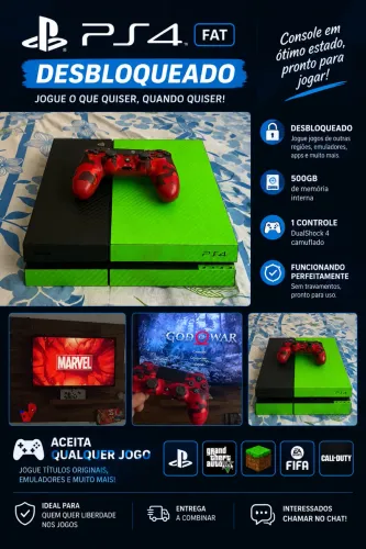 PlayStation 4 fat desbloqueado