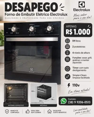 *Forno de Embutir Elétrico Electrolux*
