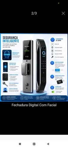 Fechadura digital completa com reconhecimento facial
