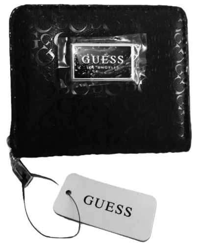 Carteira Feminina Guess Small Zip Preta