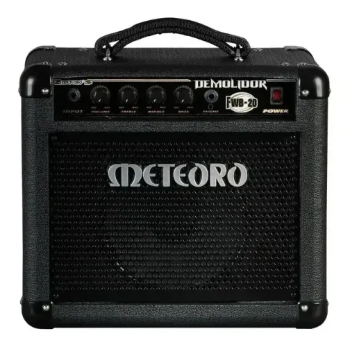 Amplificador Meteoro Demolidor Fwb-20 Transistor Para Baixo Cor Preto