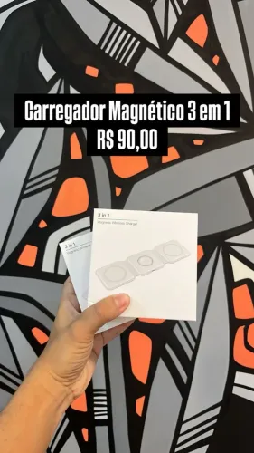 Carregador Magnético 3 em 1 -Loja Fisica