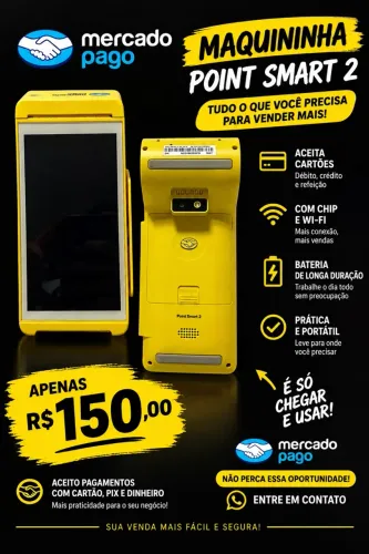 Maquininha Mercado Pago Point Smart 2