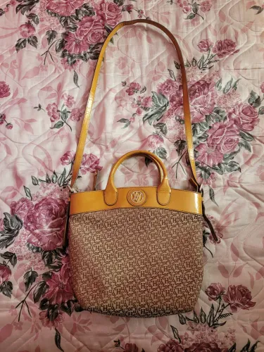 Bolsa vintage victor hugo monograma e verniz original 