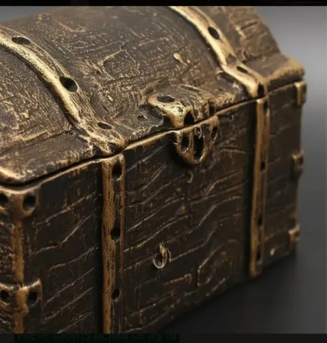 BAÚ PORTA JOIAS OURO PLUS - 12cm x 7,5cm x 7,5cm ?<br>
