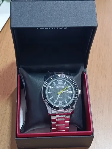 Relógio Prata Masculino Technos Racer 2117LEZ/1P