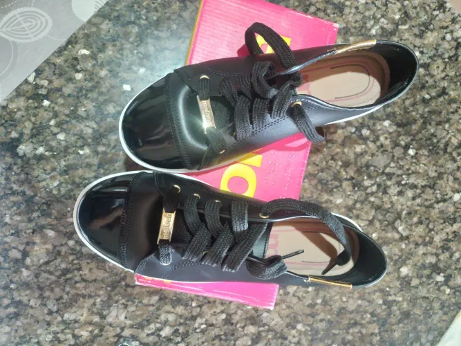 Sapato Moleca infantil preto, Tamanho 37