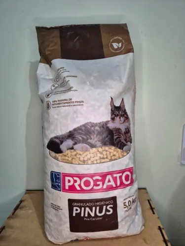 Granulado Higiênico de Madeira para Gatos Progato 5 Kg