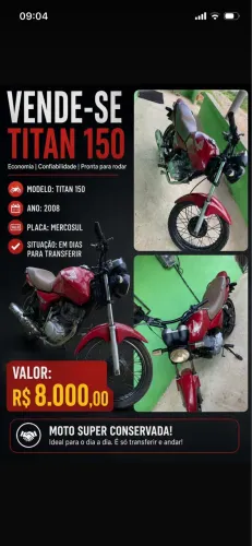 Vendo essa Honda 150 Titan ks