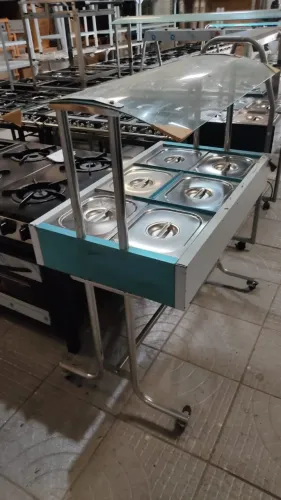 Buffet refrigerado com motor 6 cubas de 1/2x65mm