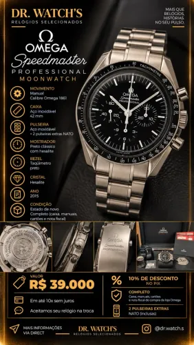 Omega Speedmaster moonwatch hesalite full set