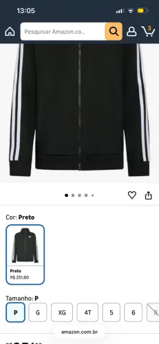 Jaqueta infantil adidas original 