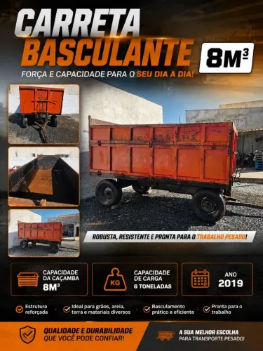 Carreta basculante 6 toneladas. 