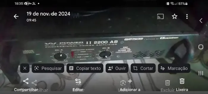 aparelho para sonorização amplificador +caixas