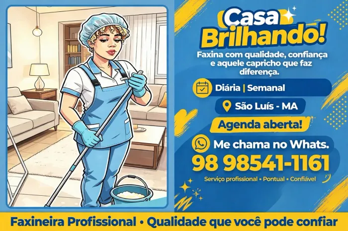 Faxina com qualidade confiança ?