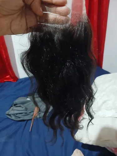 Top closere cabelo humano ondulado 4×4, 35 CM