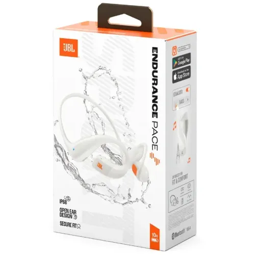 JBL Endurance Pace Branco Original | Fone Esportivo Bluetooth para Treinos e Atividades 