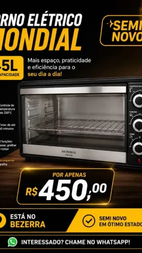 Forno Elétrico 45L semi novo
