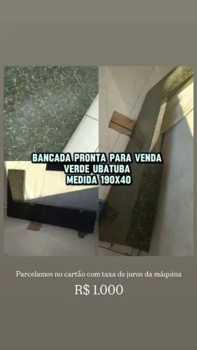 Bancada de Mármore verde Ubatuba 