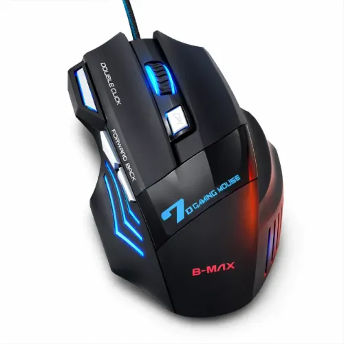 Mouse Gamer B-MAX X7 Gaming USB 7 Botões LED 2400 DPI Ergonômico Para PC Notebook Gamer po