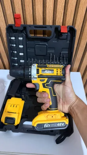 Parafusadeira é furadeira a bateria 48v 8v para Reparos e serviços em casa! *30