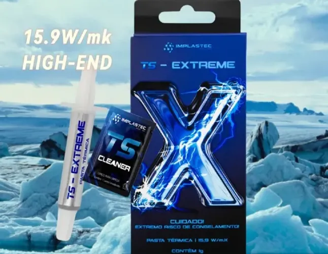 Pasta Térmica - 15,9 Wm.K - TS EXTREME Implastec, Seringa 1g