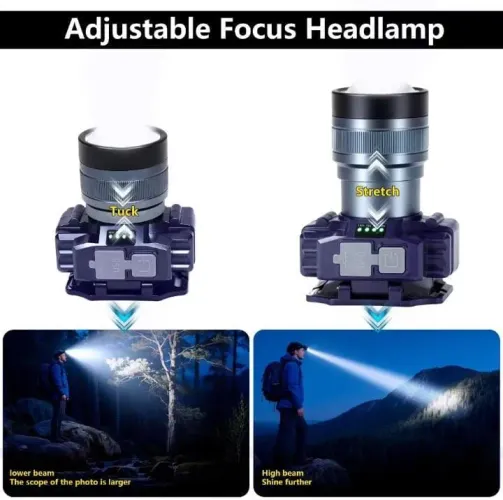 Farol LED Com Zoom Portátil , Lanterna À Prova D'água